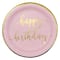 7" Pink & Gold Happy Birthday Snack Plates, 8ct. by Celebrate It™